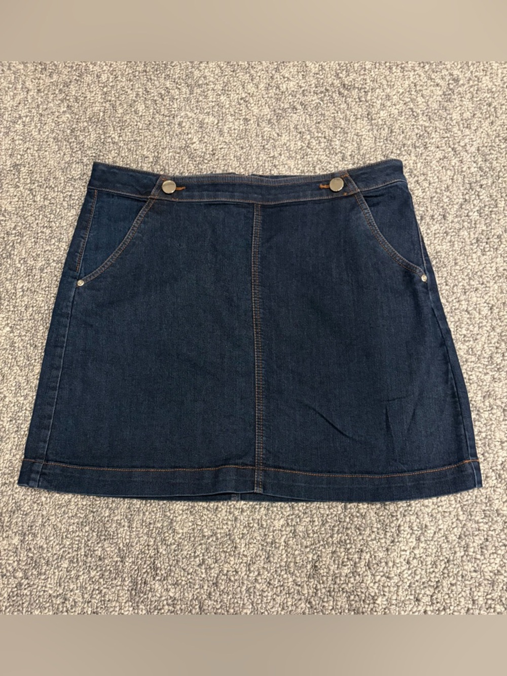 Loft Dark Blue Denim Mini Skirt